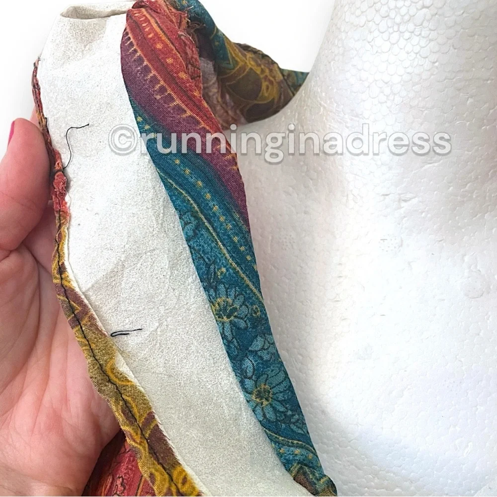 Boho Kaftan and Maxi Skirt Set Upcycled Vintage 70s One Size Fits Up to 3XL - Picture 12 of 16